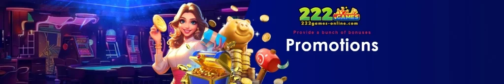 222GAMES promotions page showcasing exclusive rewards and limited time offers